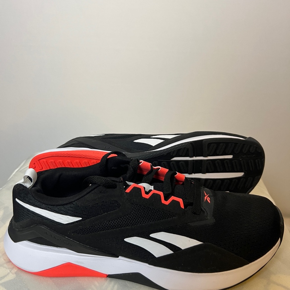 Reebok Black and Red/Orange Athletic Shoes